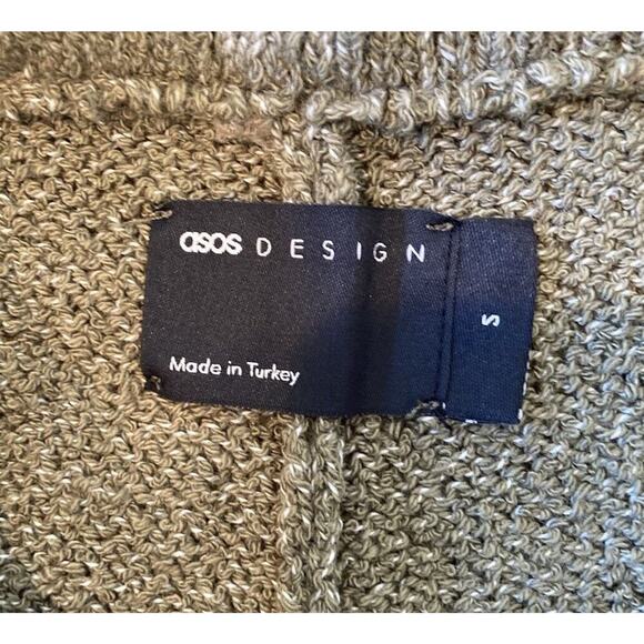 ASOS Design Knit Drawstring Shorts Size Small Women’s Green - Picture 3 of 8